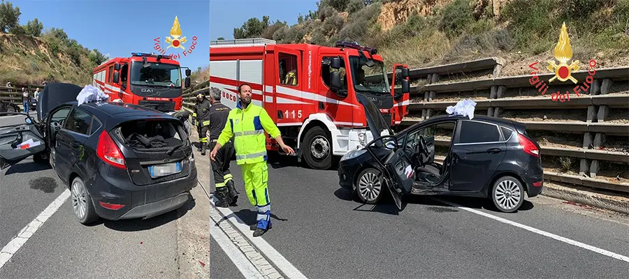 Incidente stradale (Cz): SS106, giovane ragazza incastrata nell'abitacolo, intervento dei VVF