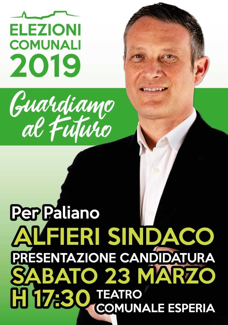 Elezioni Amministrative 2019: Paliano, Alfieri ci riprova