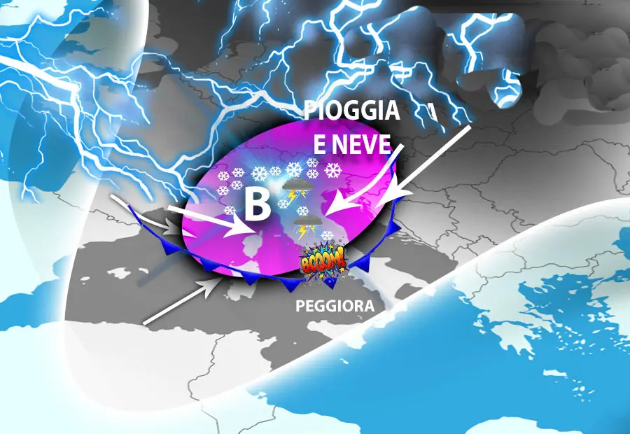 Meteo: Settimana da incubo, freddo dal Polo-nord, previsioni su Nord, Centro, Sud e Isole