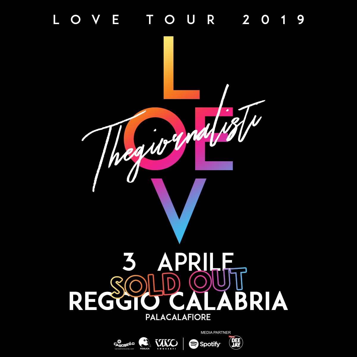 Thegiornalisti registrano il sold out anche a Reggio Calabria!