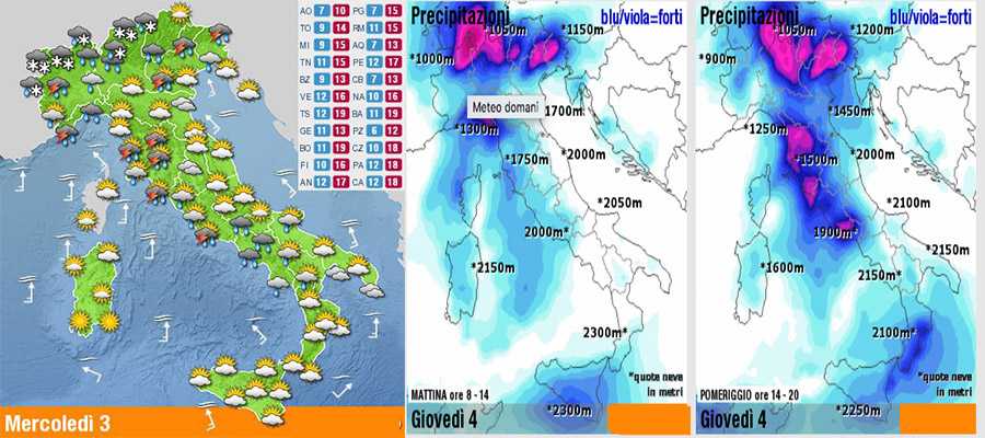 Allerta Meteo ciclone contro Italia, grandine, vento, neve, previsioni su Nord, Centro, Sud e Isole