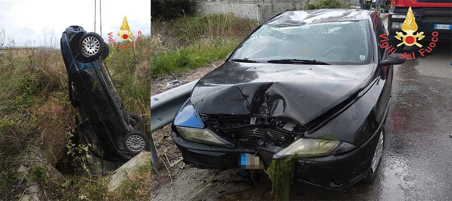 Tragedia a Catanzaro a Germaneto auto Sbanda muore 47enne, sul posto i VVF e 118