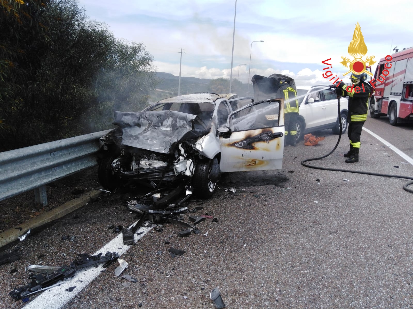 Copanello incedente stradale, tre auto coinvolte intervento elisoccorso e VVF