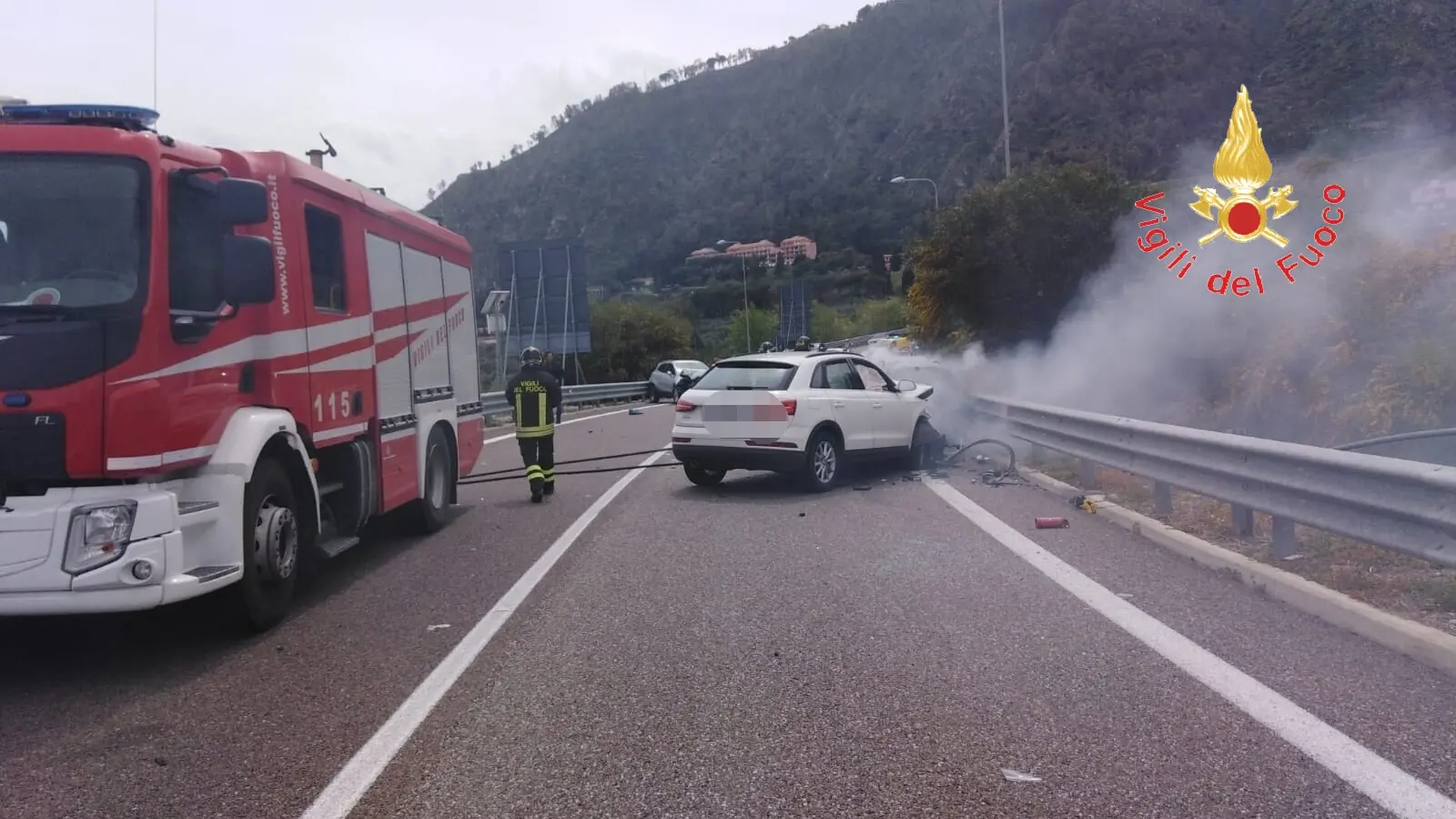 Copanello incedente stradale, tre auto coinvolte intervento elisoccorso e VVF