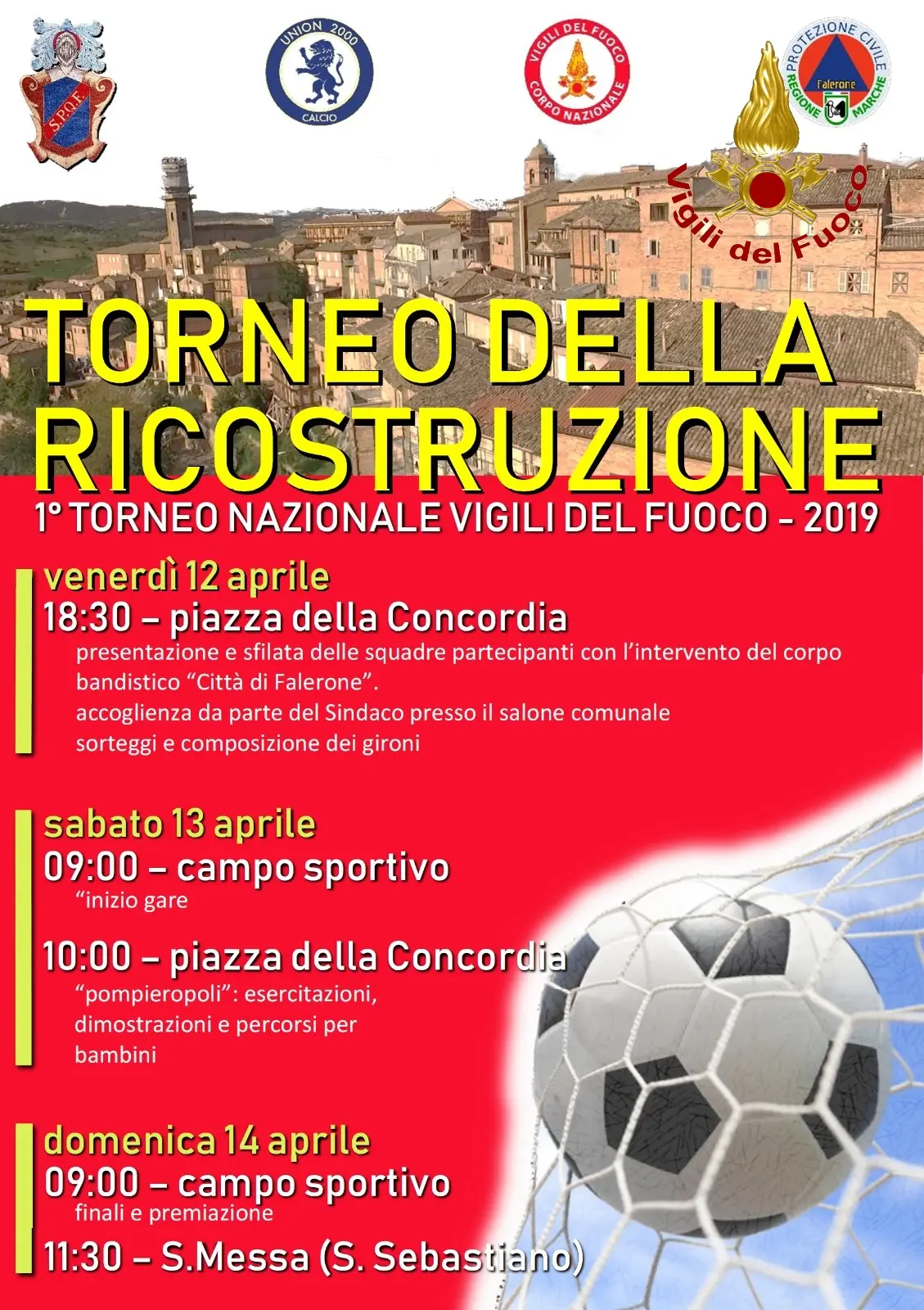 Sport: 1° torneo della ricostruzione. Falerone (Fermo)