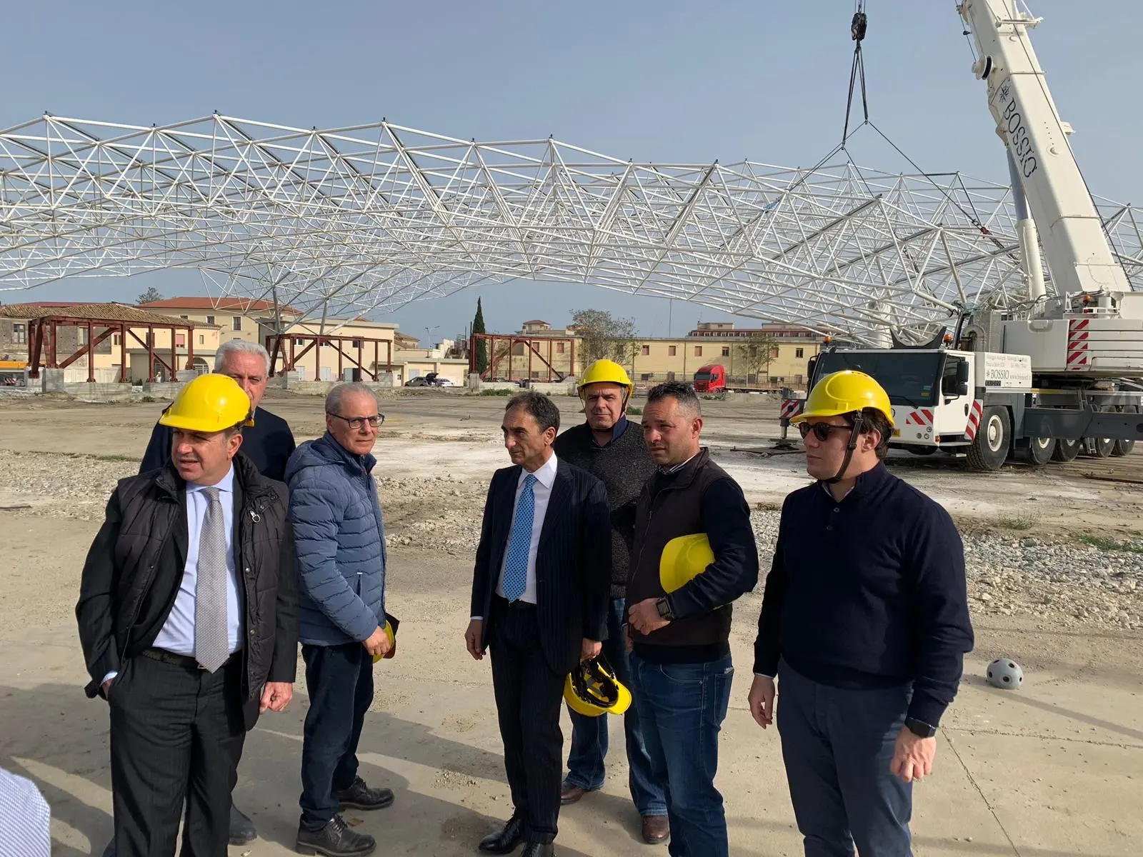 Sindaco Abramo sul cantiere dell’ente fiera