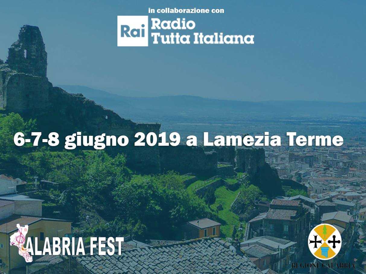 “Calabria Fest - tutta italiana” 6, 7 e 8 giugno a Lamezia Terme (Cz)