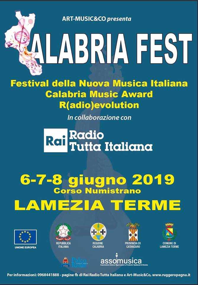 “Calabria Fest - tutta italiana” 6, 7 e 8 giugno a Lamezia Terme (Cz)