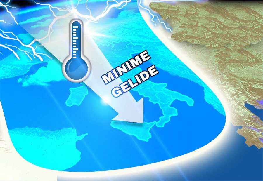 Meteo: Crollo termico, minime vicine allo zero. Previsioni su Nord, Centro, Sud e Isole