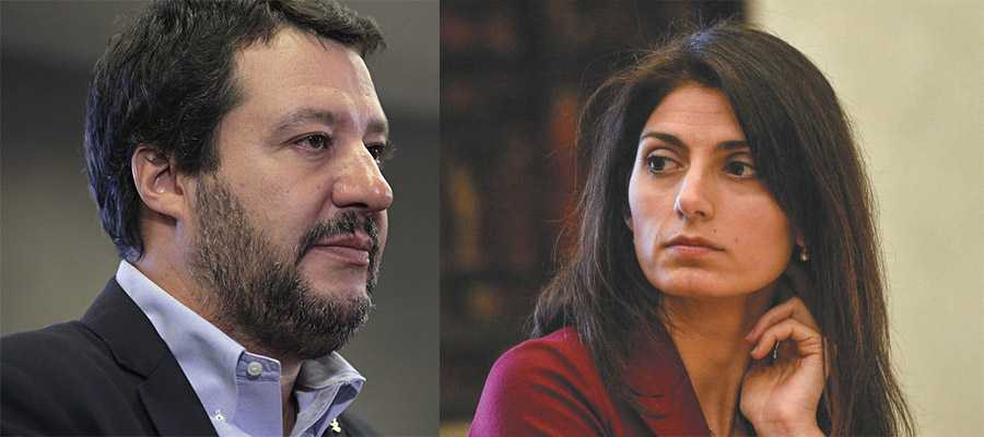 Salvini, la Raggi indagata da anni è al suo posto. Inchiesta vale inchiesta