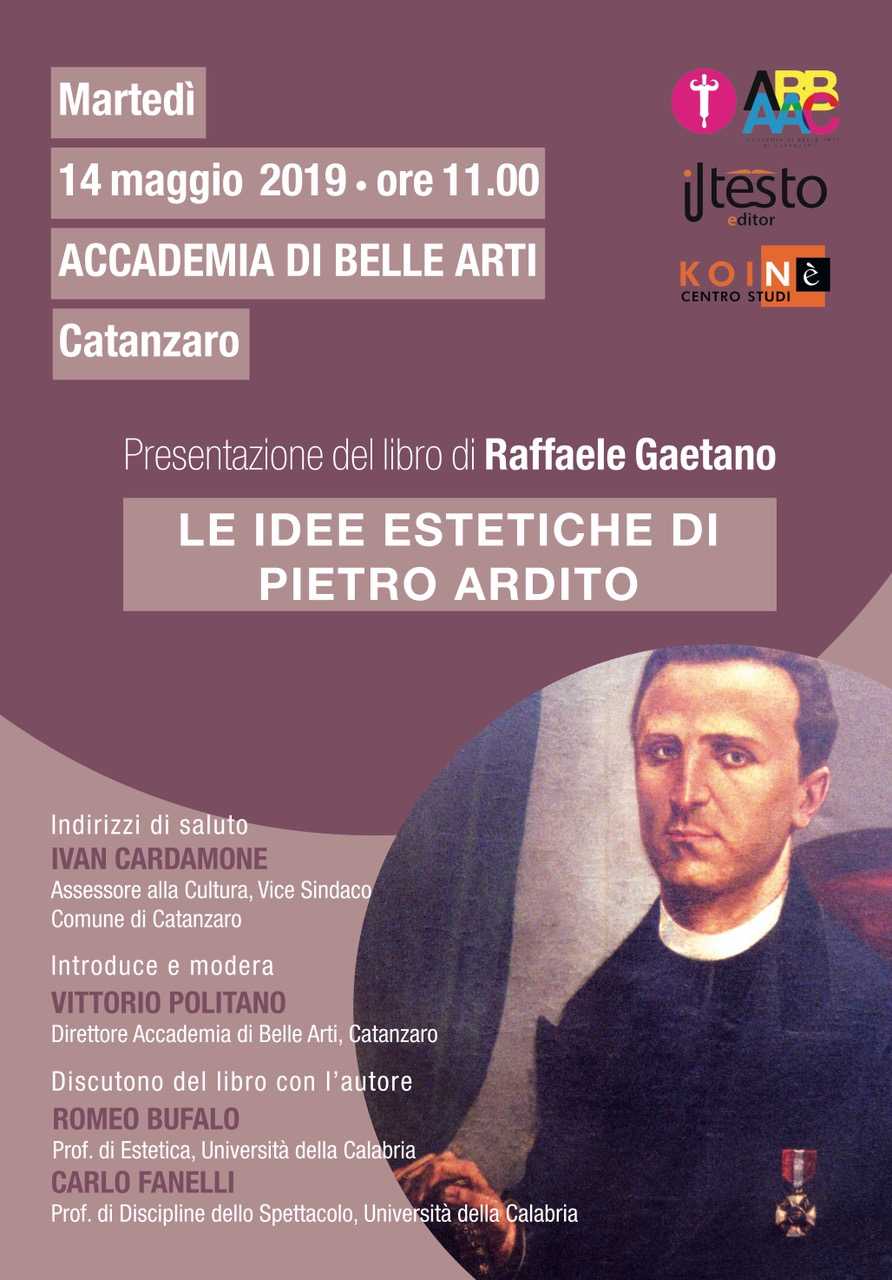 Raffaele Gaetano presenta a Catanzaro il suo nuovo libro sul filosofo calabrese Pietro Ardito