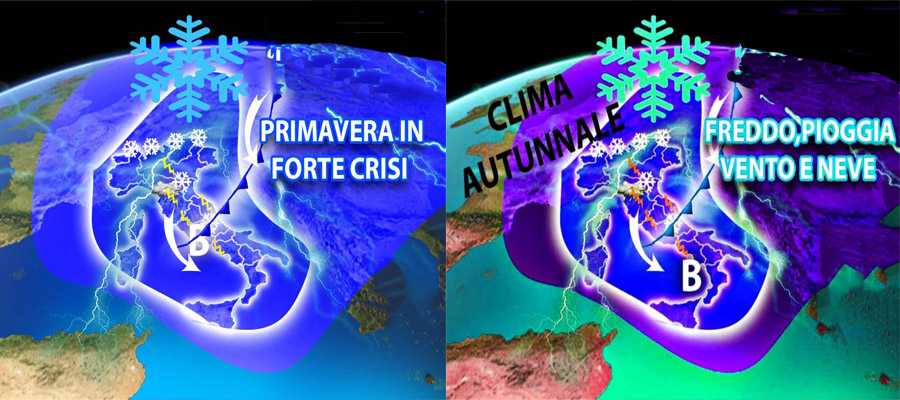 Meteo: Weekend con ciclone artico, previsioni su Nord, Centro, Sud e Isole