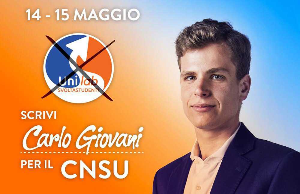 Intervista a Carlo Giovani, candidato al CNSU con Unilab Svoltastudenti