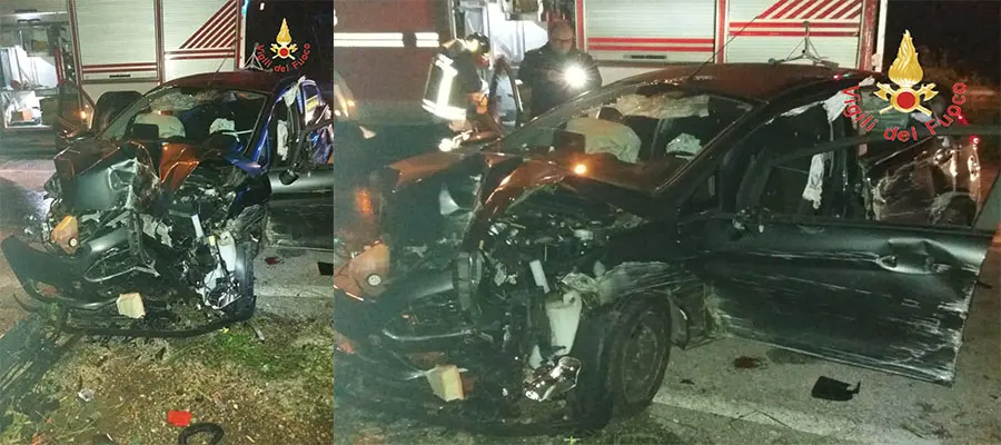 Gravissimo incidente nel catanzarese i VVF estraggono dalle lamiere il conducente