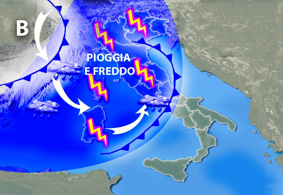 Allerta Meteo: Weekend, sotto assedio di temporali, piogge e freddo. Ecco dove