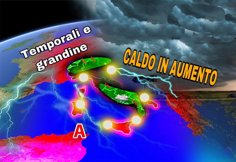 Meteo: Prossima settimana, caldo in aumento, ma pericolo temporali, ecco il dettaglio
