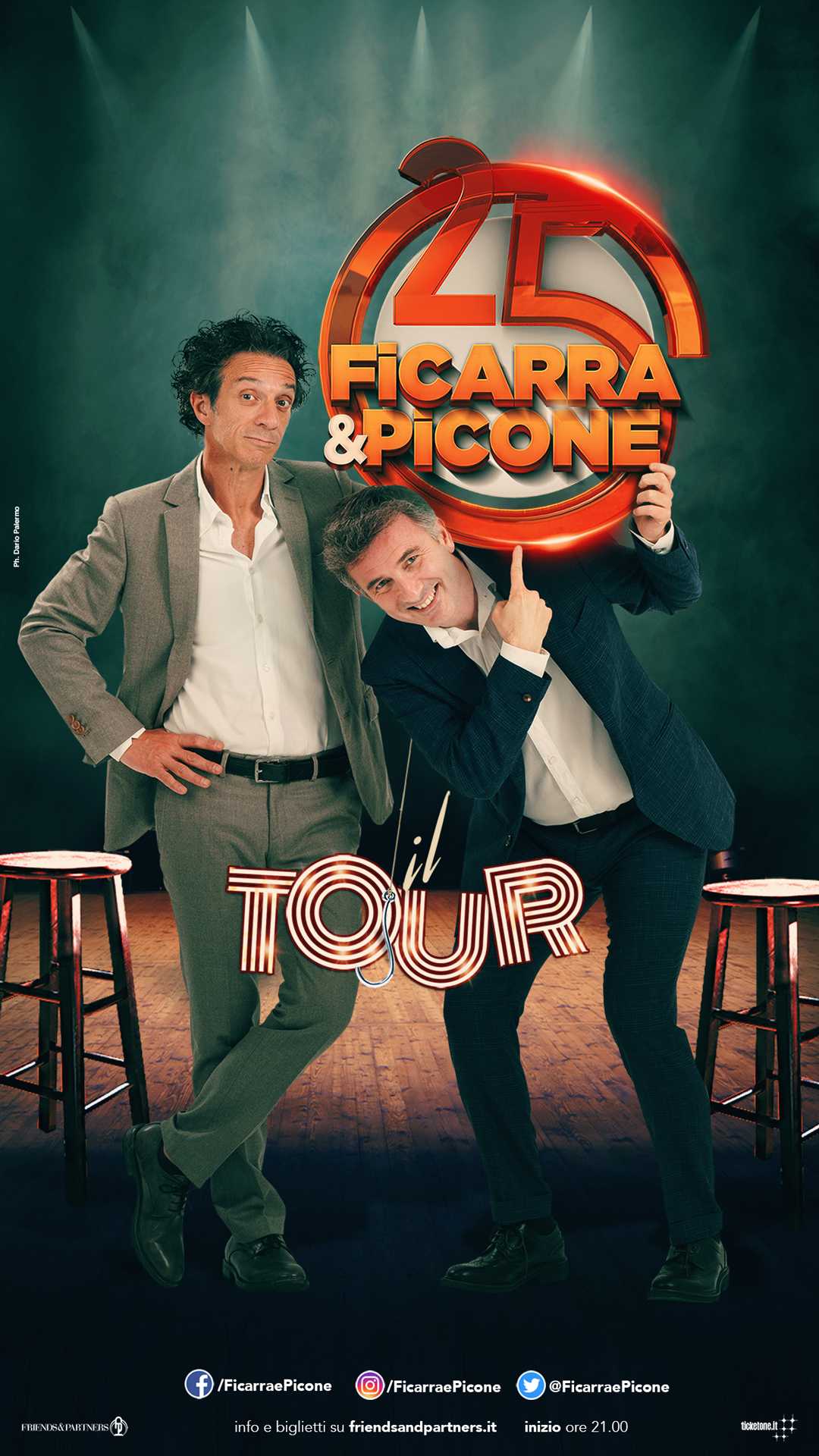 Summer Arena, il 28 luglio con lo show del duo Ficarra e Picone
