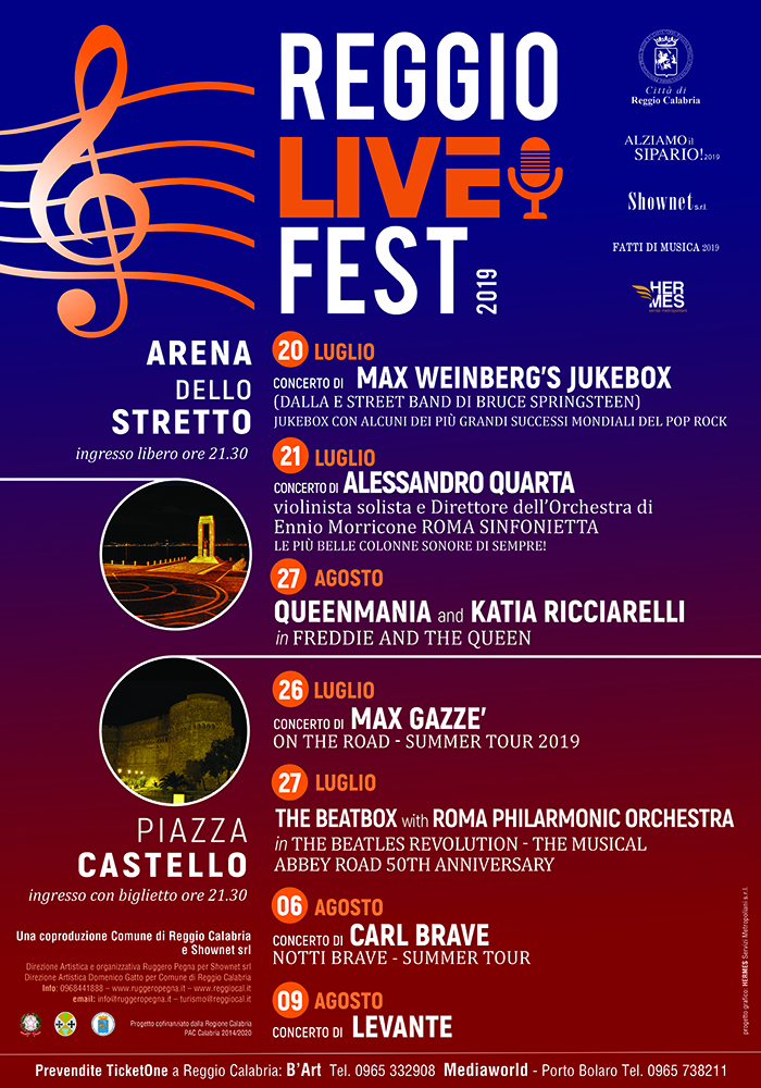 Reggio Calabria: presentato dal sindaco Falcomatà "l’Estate Reggina” ricco di stelle e grandi eventi