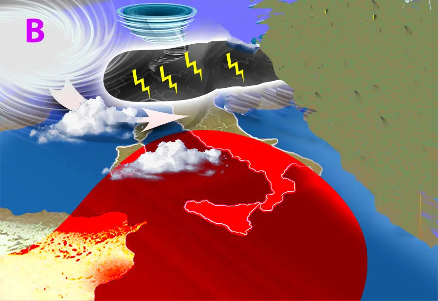 Meteo: Ancora caldo africano “Lucifero” possibili  trombe d'aria. Ecco tutto il dettaglio