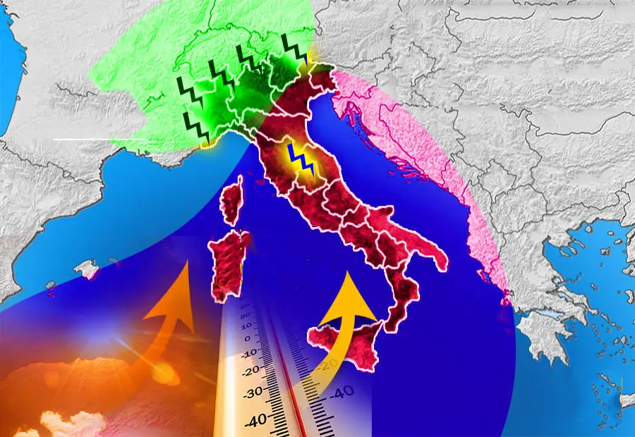 Meteo: Probabili Trombe d'aria in pianura, temporali e afa. Previsioni su nord, centro, sud e isole