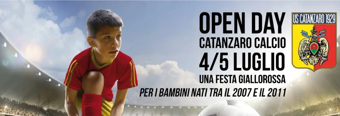 US Catanzaro 1929, scuola calcio, Open Day ecco come iscriversi