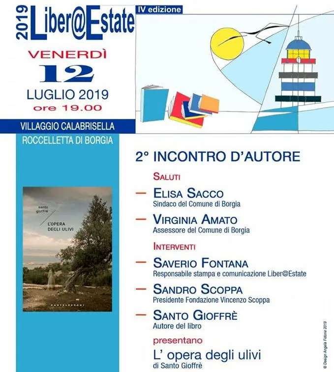 L'opera degli ulivi, Santo Gioffrè venerdì a Liber@Estate 2019