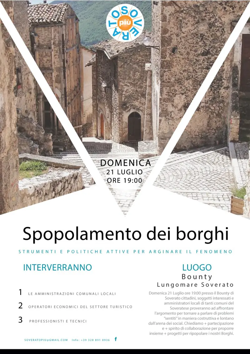 Domenica 21 Luglio ore 19 presso Bounty - Lungomare Europa di Soverato