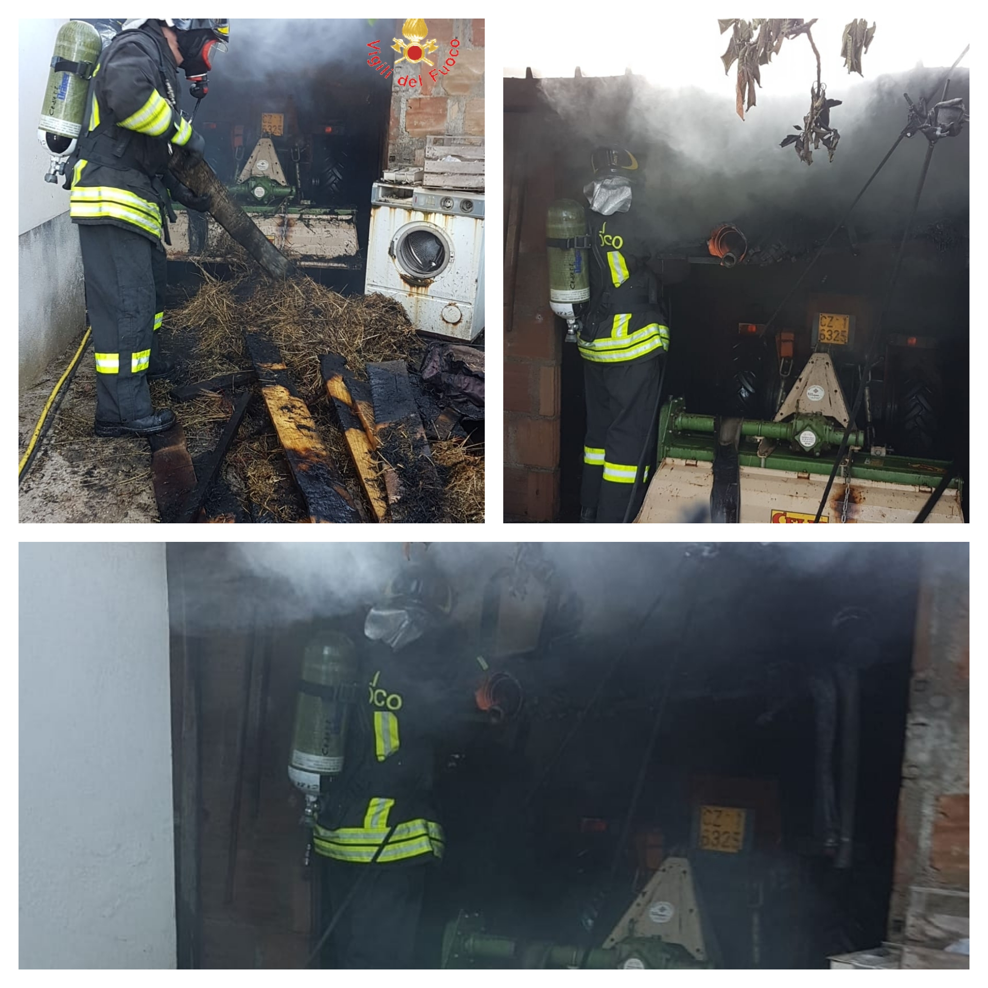 Rogo in azienda agricola nel lametino intervento dei VVF e Cc