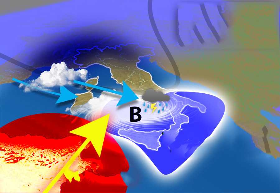 Meteo Ciclone freddo al ritorno del Caldo Africano. Ecco cosa accadrà fino al Weekend