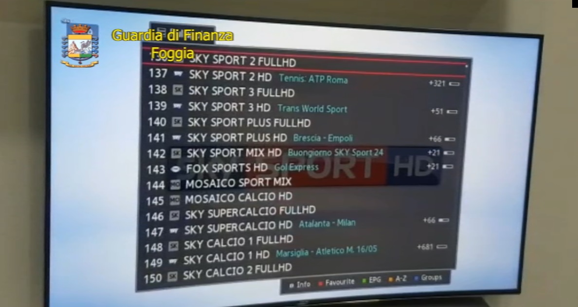 Tv pirata: Ps disarticola piattaforma ZSat con 11mila utenti. Permetteva riproduzione illegale Sky