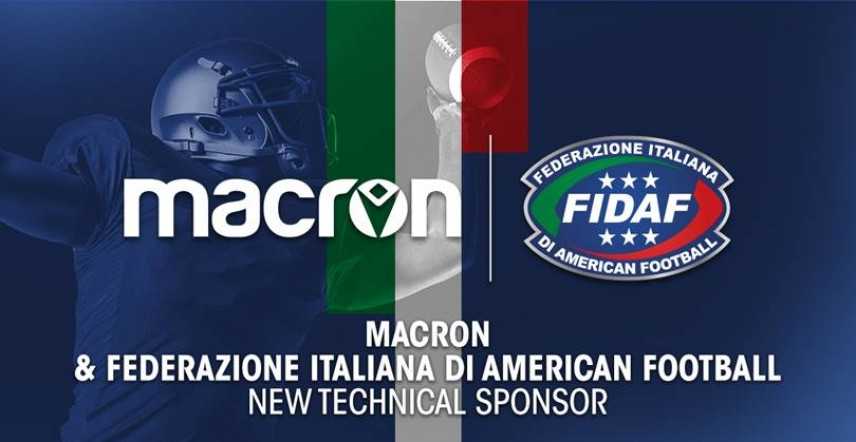 Macron nuovo sponsor tecnico  della federazione italiana american football