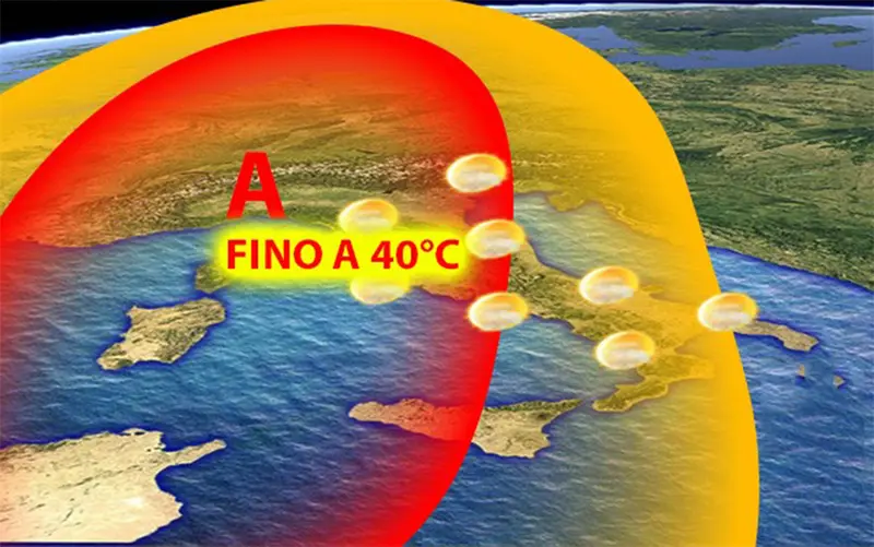 Meteo: Italia come in un forno, punte di 40°C. Ecco le Città da Bollino Rosso e Quanto durerà
