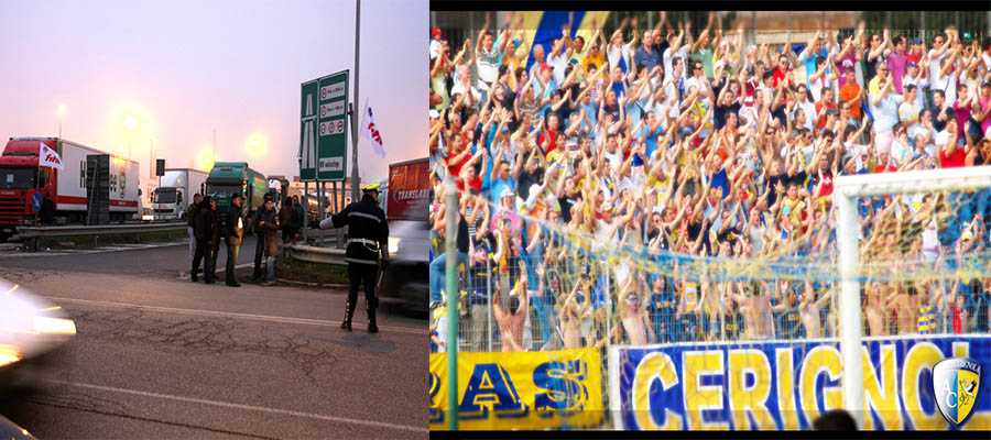 Calcio: serie C, tifosi Cerignola bloccano A14 nel Foggiano