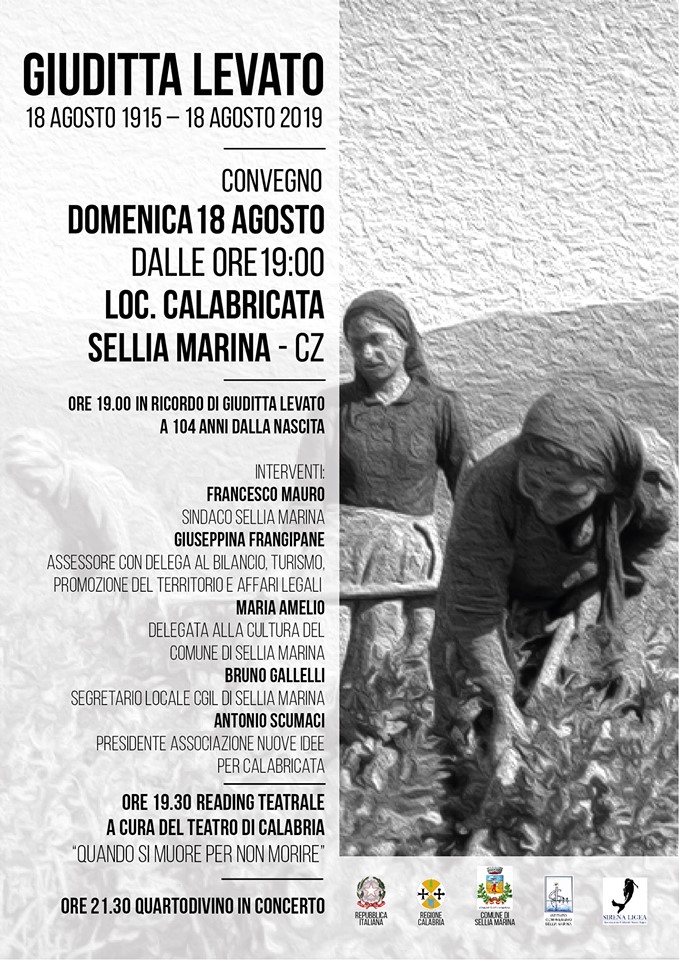 A Sellia Marina un Reading teatrale in ricordo di Giuditta Levato