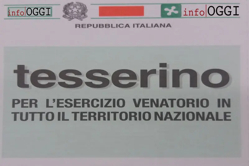 Tesserini per esercizio attività venatoria, da lunedì 26 agosto sarà possibile ritirarli