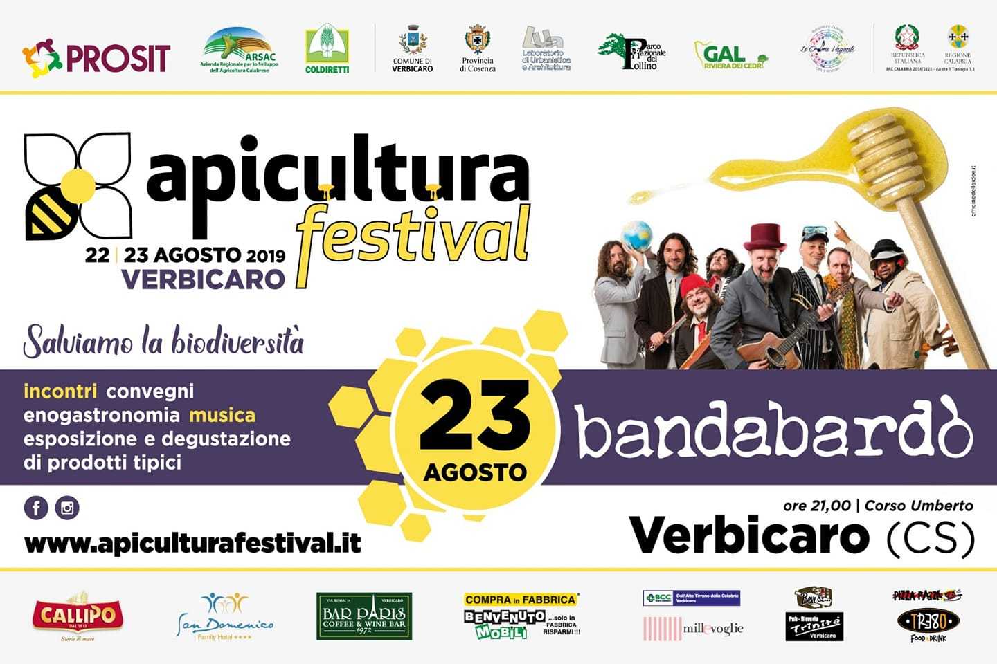“Apicultura festival” a Verbicaro, domani sera gran finale con il concerto della Bandabardo’!