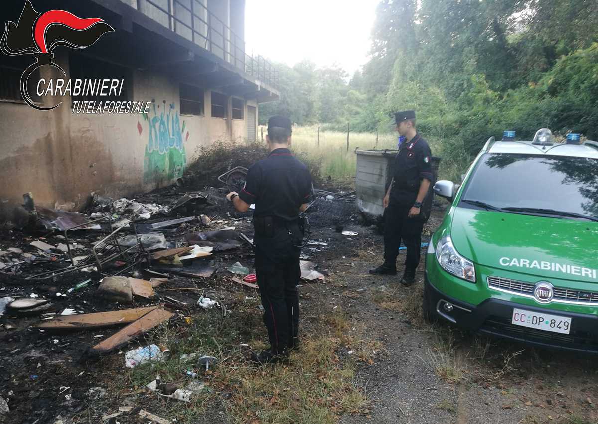 Combustione illecita di rifiuti. Interventi dei Carabinieri Forestale a Torano e Marano Principato