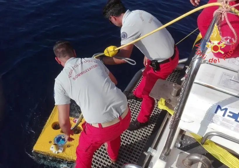 Isola delle Femmine (PA) i VVF della Calabria recuperamo sub disperso