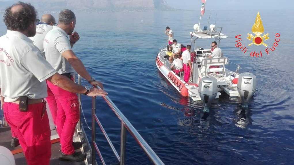 Isola delle Femmine (PA) i VVF della Calabria recuperamo sub disperso