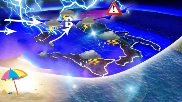 Meteo: Da oggi Temporali, Grandine e Vento. Previsioni su Nord, Centro, Sud e Isole