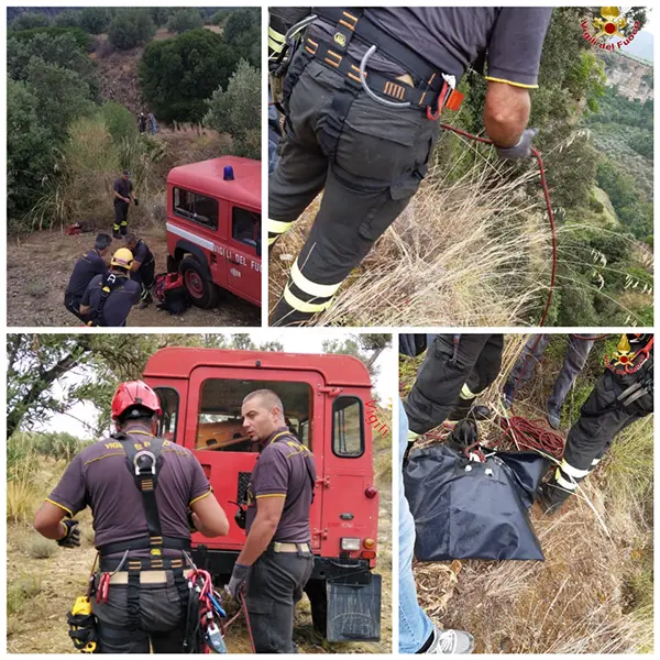 Mesoraca (KR) Due cadaveri in fondo a burrone, probabilmente di Rosario e Salvatore Manfreda