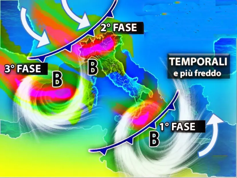 Meteo: da Oggi Italia flagellata dal maltempo freddo. Previsioni su Nord, Centro, Sud e Isole