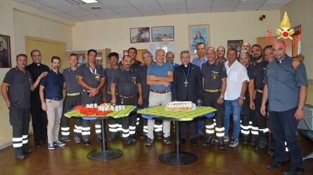 Vescovo, Mons. Giuseppe Schillaci, al distaccamenti VVF di Lamezia