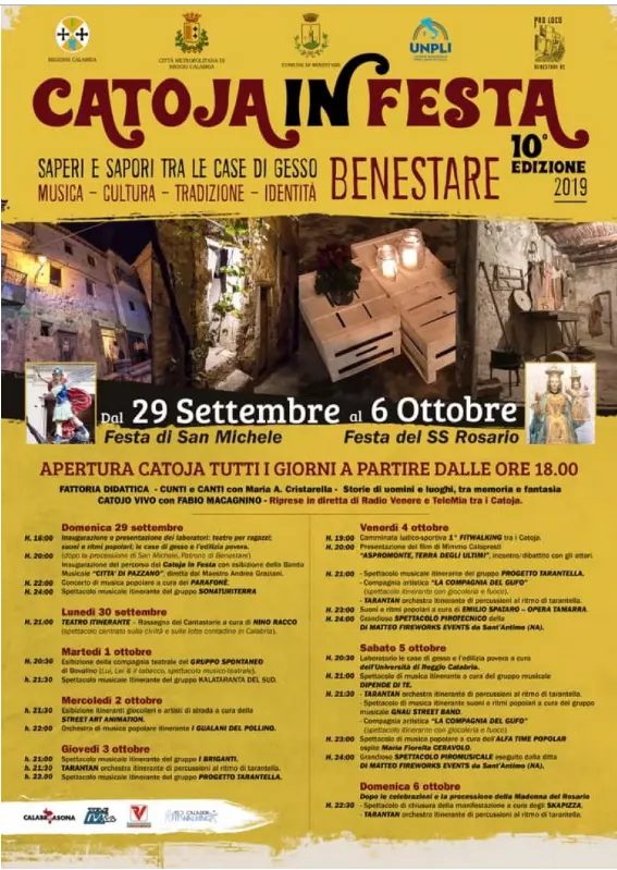 "Catoja in Festa" 10^ edizione. Partono stasera i festeggiamenti