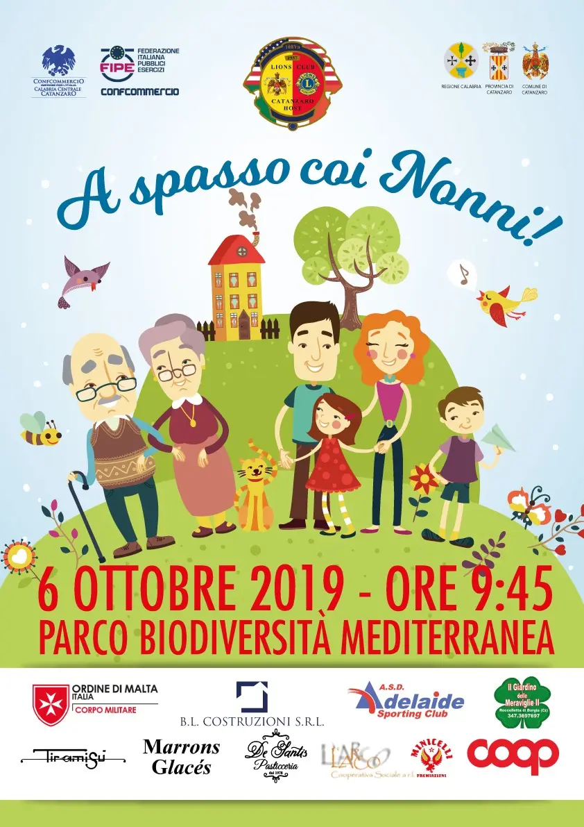 Catanzaro. A Spasso Con I Nonni! il 6 ottobre al Parco della Biodiversità