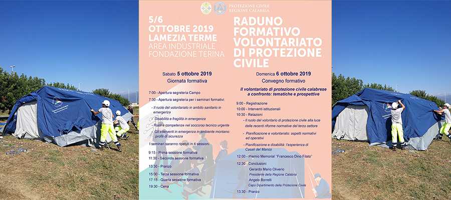 Attesi oltre mille volontari al Raduno della Protezione Civile della Calabria
