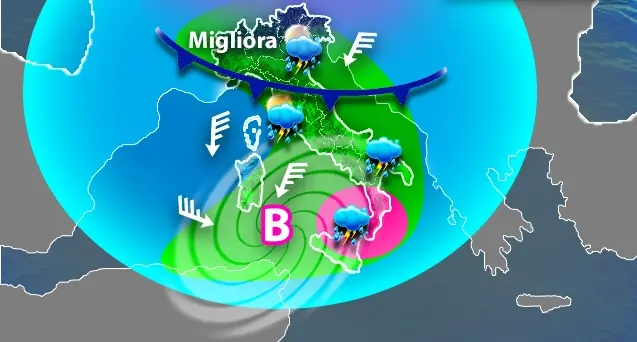 Meteo: Da domani Forte maltempo. Ecco tutti i dettagli con previsioni su Nord, Centro, Sud e Isole