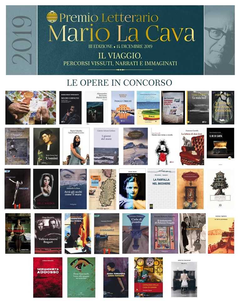 Premio Letterario Nazionale "Mario La Cava", sono 37 le opere in concorso. il 14 dicembre la finale