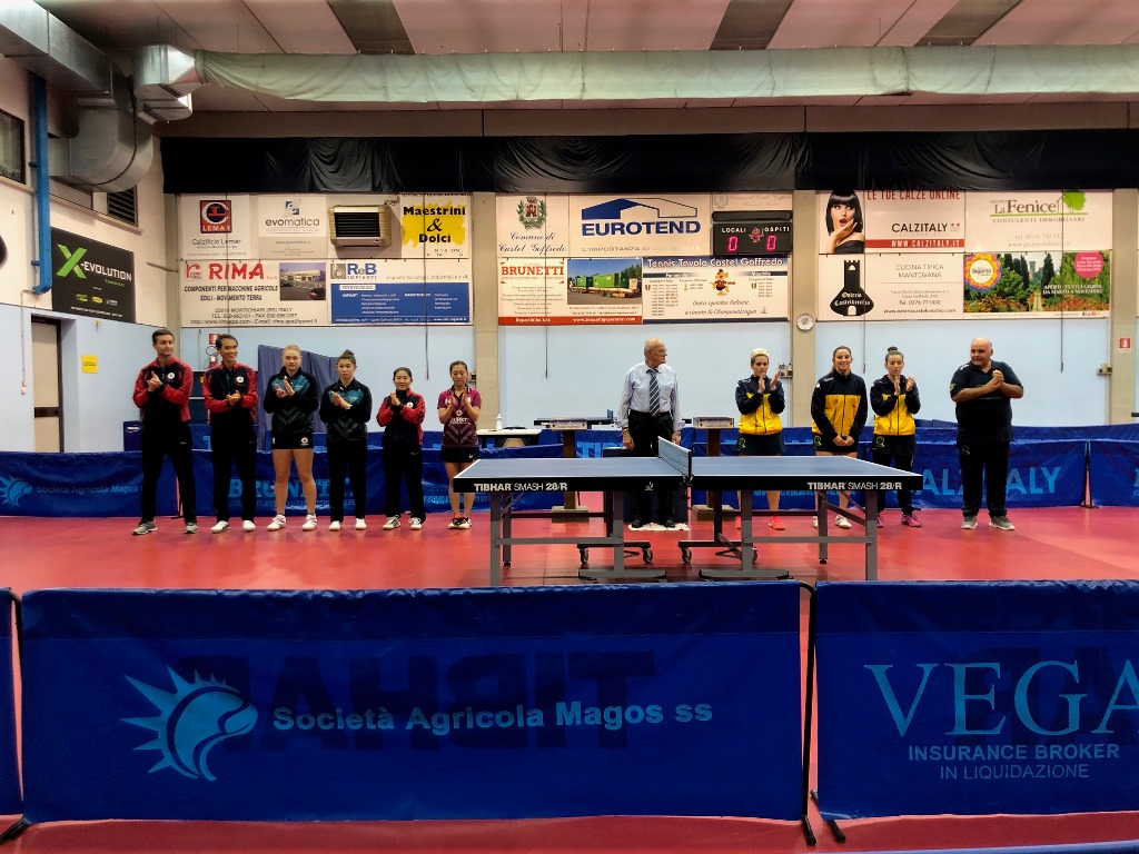 Tennistavolo Norbello: in A1 femminile il castel Goffredo è più forte