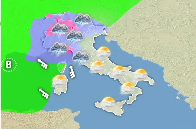 Meteo: Arrivo nuovo ciclone, poi nel Weekend, Piogge, Temporali e Nubifragi ecco il dettaglio